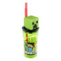 Gobelet Minecraft avec Paille et Couvercle pour Enfants - 360 ml
