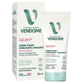 Crème Visage Hydratante Calm V+ - Apaisante pour Peaux Sensibles - 50ml
