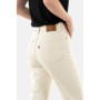 Jeans Femme Levi's 501 Crop Ecru Booper No Damage