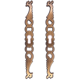 Entrée de clé en zamak finition laiton pour meubles - 145mm