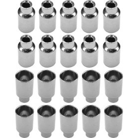 Pack de 20 Butées de Gaine de Frein en Acier Chromé pour Vélo