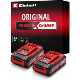 Pack de 2 Batteries Einhell 4 Ah Power X-Change PLUS 18 V Lithium-ion