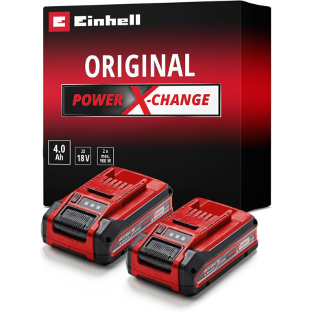 Pack de 2 Batteries Einhell 4 Ah Power X-Change PLUS 18 V Lithium-ion