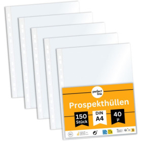 Lot de 150 Pochettes Perforées A4 - Films Transparents Indélébiles