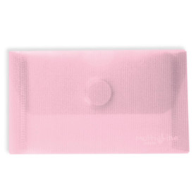 Lot de 5 Enveloppes en Plastique Grafoplás avec Fermeture Velcro - Rose Clair