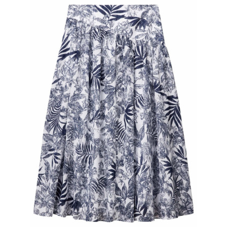 Jupe Midi Imprimée Multicolore en Mousseline - United Colors of Benetton