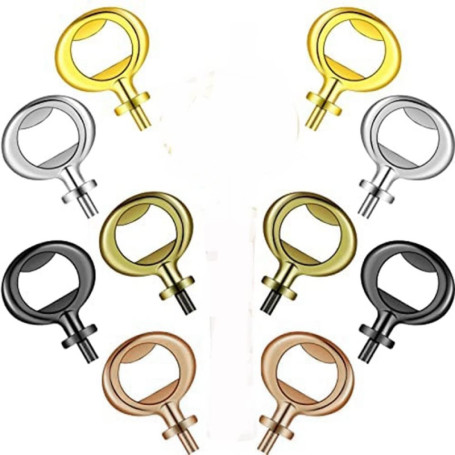 Lot de 10 Décapsuleurs en Métal avec Poignée en Bois - Pratiques pour le Vin et les Activités en Plein Air