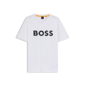 T-Shirt BOSS Hommes en Jersey de Coton avec Logo Imprimé