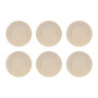 Lot de 6 Assiettes Plates Grain de Riz en Faïence Taupe - Ø 27 cm