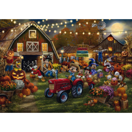 Puzzle 1000 pièces Disney Mickey & Minnie - Festival de Citrouilles