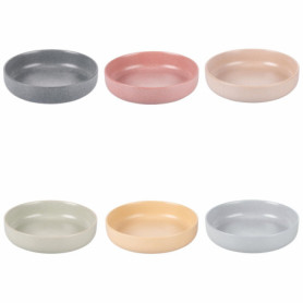 Lot de 6 assiettes creuses Berlin en grès effet pierre