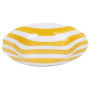 Ensemble de 6 assiettes creuses en porcelaine Versilia - Jaune et rayures festonnées