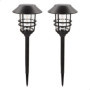 Lot de 2 balises LED solaires AKTIVE pour jardin et terrasses
