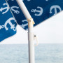 Parasol de Plage AKTIVE 220 cm Bleu avec Imprimé Ancres et Ventilation