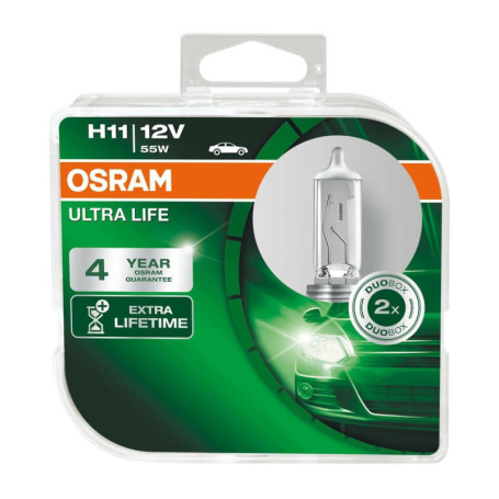 Ampoules OSRAM Ultra Life H11 12V 55W - Durabilité Maximale