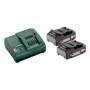 Kit de Batteries Metabo 2 x Li-ION 2.0Ah avec Chargeur - Performance Optimale