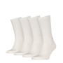 Lot de 4 Chaussettes Crew Calvin Klein avec Logo - Blanc - Taille Unique