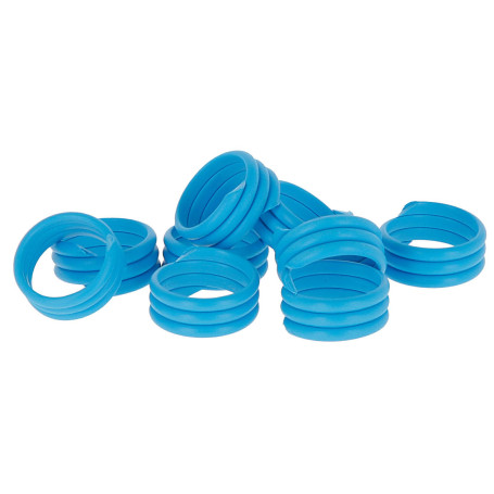 Bagues d'Identification Spirale pour Poules - Lot de 100 - Bleu