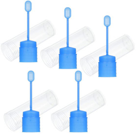 Set de 5 Tubes à Essai avec Cuillère et Bouchon à Vis - 15 ml