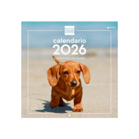 Calendrier mural 2026 avec chiots - Planification annuelle