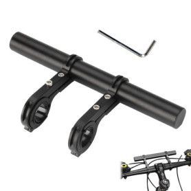 Rallonge de Guidon pour Trottinette et Vélo - Support Pratique en Aluminium Noir 20cm