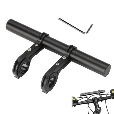 Rallonge de Guidon pour Trottinette et Vélo - Support Pratique en Aluminium Noir 20cm
