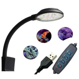 Lampe d'Aquarium LED 7W avec Clip et Modes de Couleur Réglables