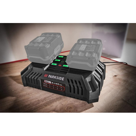 Chargeur Double Batterie Parkside 20V PDSLG 20 B1 - 2x4.5A