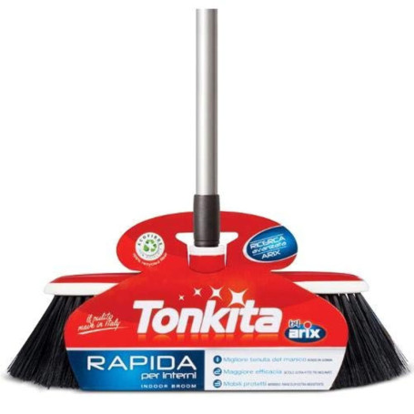 Tonkita Manche de Balai Noir avec Tête Rapide TK615