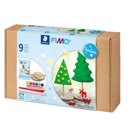 Kit de Décoration de Noël FIMOair STAEDTLER - Pâte à Modeler à Séchage à l'Air avec Outils et Accessoires
