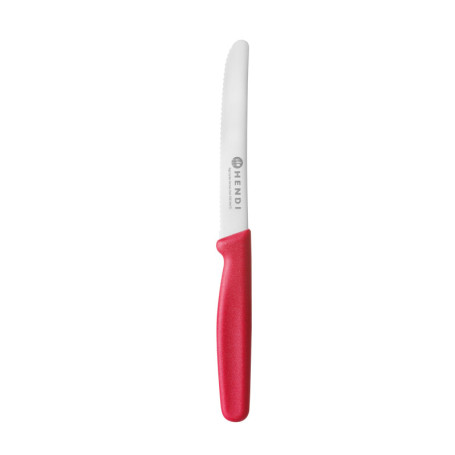 Couteau Utilitaire HENDI à Lame Dentelée - Rouge, Inox de Qualité 5,47 €