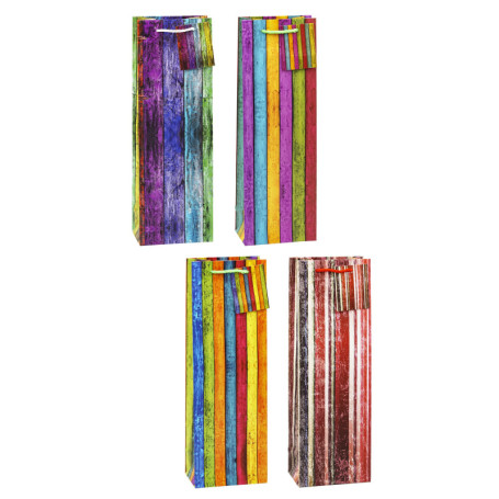 Sac cadeau multicolore TSI - Lot de 12 rayures élégantes 27,93 €