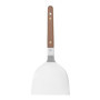Spatule Teppanyaki en Acier Inoxydable avec Manche en Bois de Noyer - HENDI
