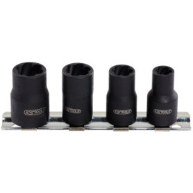 Jeu de douilles extracteur spirale KS Tools 1/4" - 4 pièces
