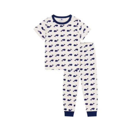 Pyjama Enfant Petit Bateau Clarence M - Imprimé Baleines