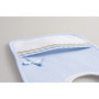 Bavoir Doux à Broder Motif Losanges Bleu pour Bébé - Personnalisable