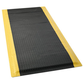 Tapis Anti-Fatigue Ergonomique 92 x 182 cm - Noir et Jaune