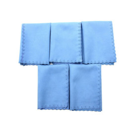 Lot de 5 Chiffons de Nettoyage en Microfibre pour Instruments de Musique - Bleu