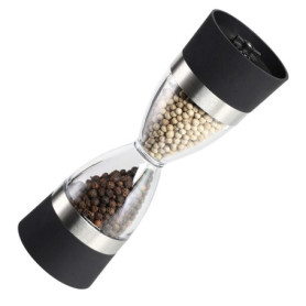 Moulin à Sel et Poivre Manuel en Acier Brossé et Céramique