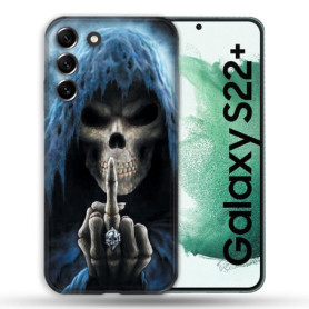 Coque TPU Multicolore pour Samsung Galaxy S22 Plus - Tête de Mort
