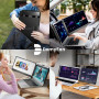 domyfan Moniteur pour Ordinateur Portable, 14 "1080P FHD Double Extension D'écran pour Ordinateur Portable, Plug and Play, pour 