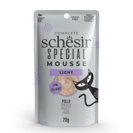 Schesir Special Light - Nourriture Humide en Mousse pour Chats au Thon