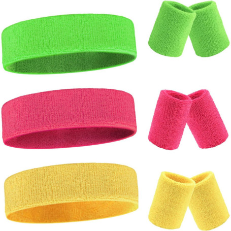Bandeau de Sport Multicolore SULOLI pour Femme - Jaune, Vert, Rouge