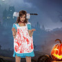 Tablier Sanglant d'Halloween avec Bandeaux - Costume de Zombie Effrayant