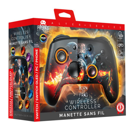Manette Sans-fil RGB pour Switch et PC - Born to Frag