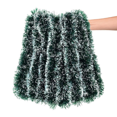 Guirlande de Noël SOQKEEN 10m - Décoration Verte et Blanche pour Sapin et Intérieur
