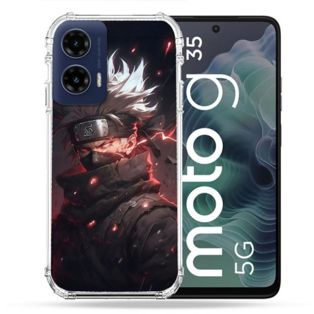 Coque Renforcée Cokitec pour Motorola G35 5G - Design Manga Naruto Kakashi