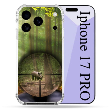 Coque Renforcée Multicolore pour iPhone 17 Pro - Chasse Sanglier