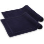 Lot de 2 Tapis de Bain en Coton Bleu Marine - Absorbants et Lavables