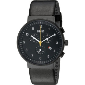 Montre Chronographe Homme Braun BN0035WHBKG en Cuir Noir